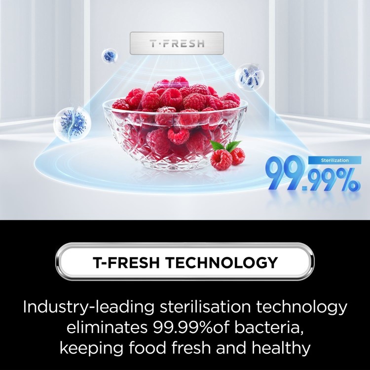 Refurbished TCL RC605SXD0UK Freestanding 605 Litre Frost Free American Fridge Freezer Stainless Steel