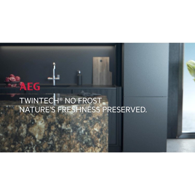 AEG 367 Litre 70/30 Freestanding Fridge Freezer - Stainless Steel Doors