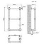 GRADE A2 - Chrome Vertical Traditional Towel Radiator 700 x 400mm - Regent