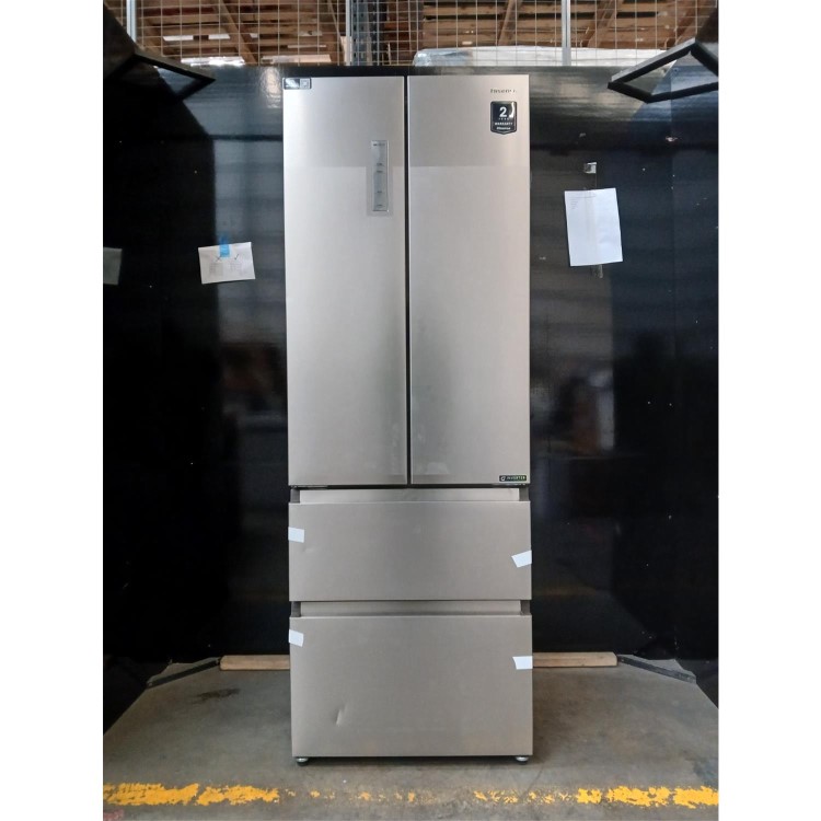 GRADE A2 - Hisense PureFlat 485 Litre French Style American Fridge Freezer - Stainless Steel