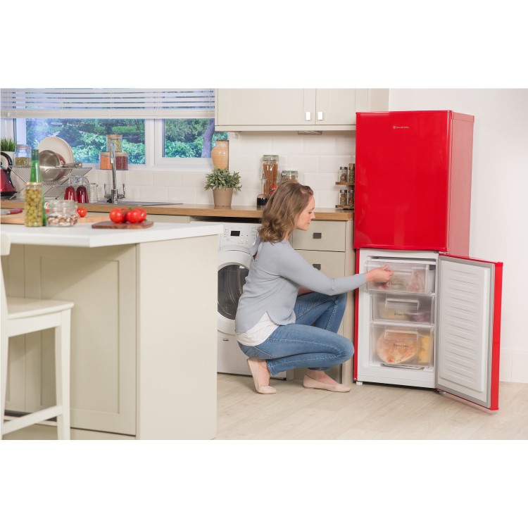 Russell Hobbs RH50FF144R Fridge Freezer 50cm Wide 144cm High Red
