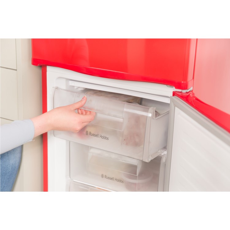 Russell Hobbs RH50FF144R Fridge Freezer 50cm Wide 144cm High Red