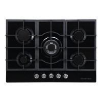 Refurbished Russell Hobbs RH75GH602B 5 Burner Gas Hob Black