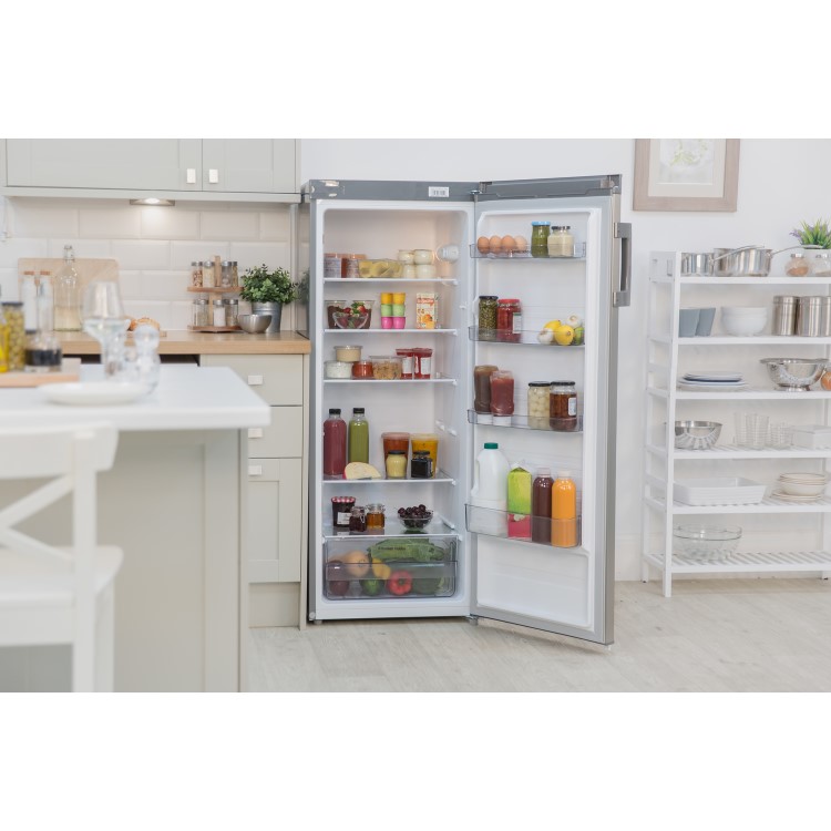 Russell Hobbs RH55LF142SS Freestanding 142cm Tall Larder Fridge - Stainless Steel