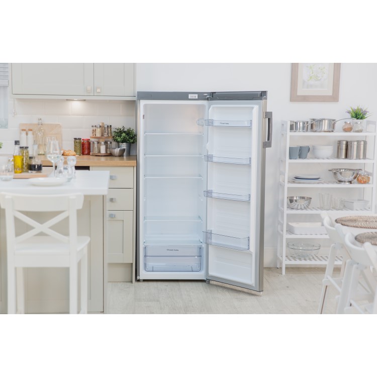 Russell Hobbs RH55LF142SS Freestanding 142cm Tall Larder Fridge - Stainless Steel