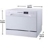 Refurbished Russell Hobbs RHTTDW6W Freestanding 6 Place Table Top Dishwasher