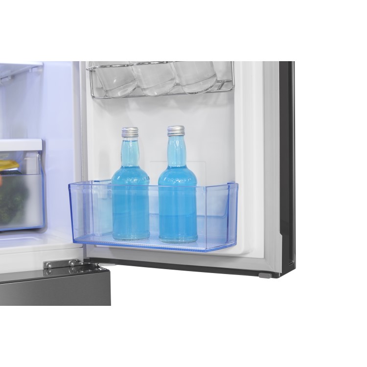 Hisense 431 Litre American Fridge Freezer - Stainless steel