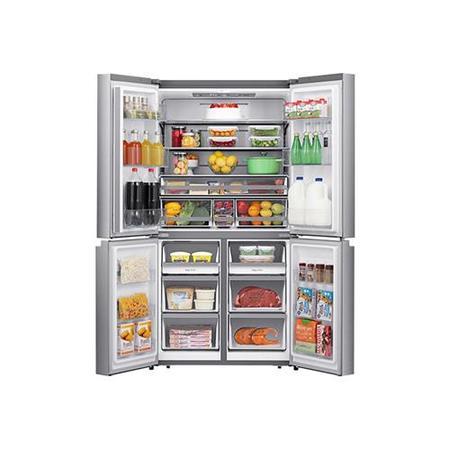 Refurbished Hisense PureFlat RQ758N4SAI1 Freestanding 609 Litre American Fridge Freezer Stainless Steel