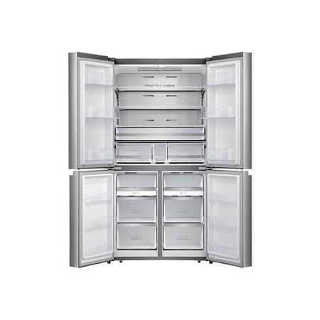 Refurbished Hisense PureFlat RQ758N4SAI1 Freestanding 609 Litre American Fridge Freezer Stainless Steel
