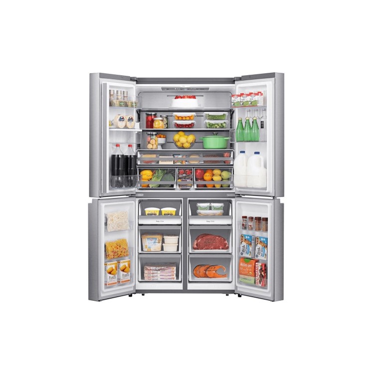 Hisense 579 Litre Freestanding American Fridge Freezer - Premium Stainless Steel Look 