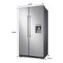 Refurbished Samsung RS52N3313SL Freestanding 520 Litre 70/30 Frost Free Fridge Freezer