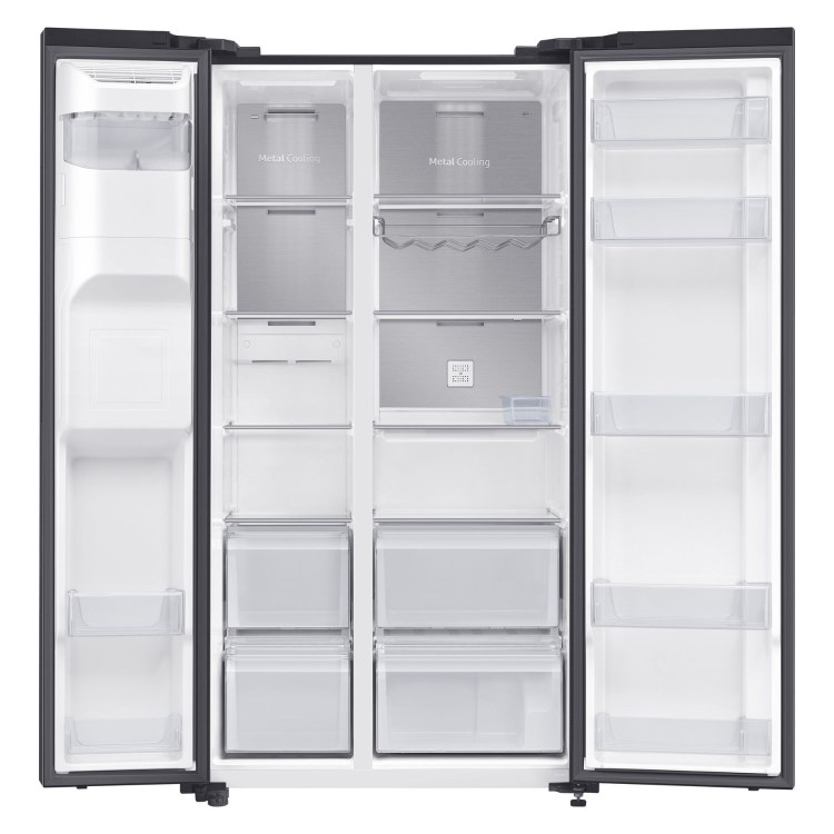 Refurbished Samsung RS65DG54M3B1EU Freestanding 635 Litre Frost Free American Fridge Freezer with SpaceMax Black