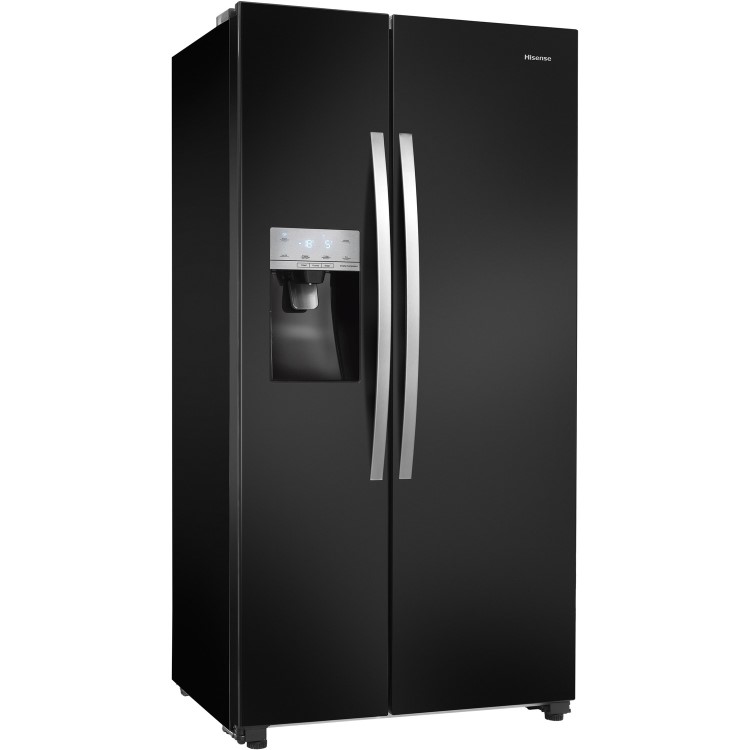 Hisense 535 Litre American Fridge Freezer - Black