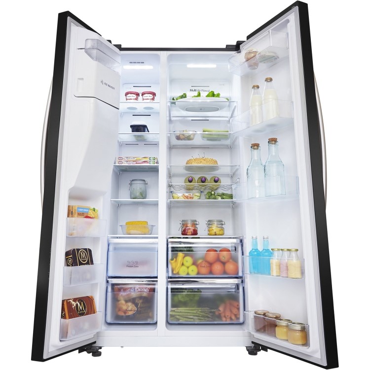 Hisense 535 Litre American Fridge Freezer - Black