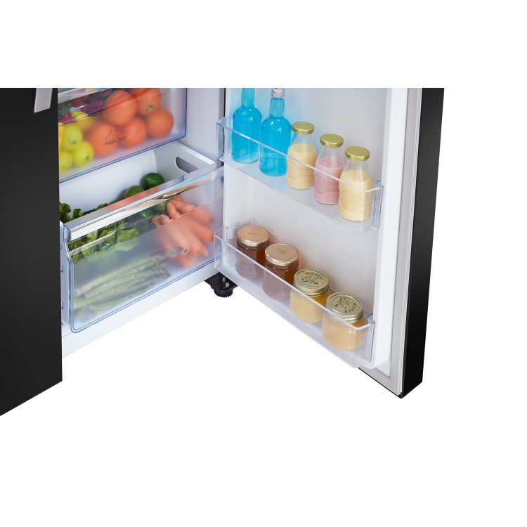 Hisense 535 Litre American Fridge Freezer - Black