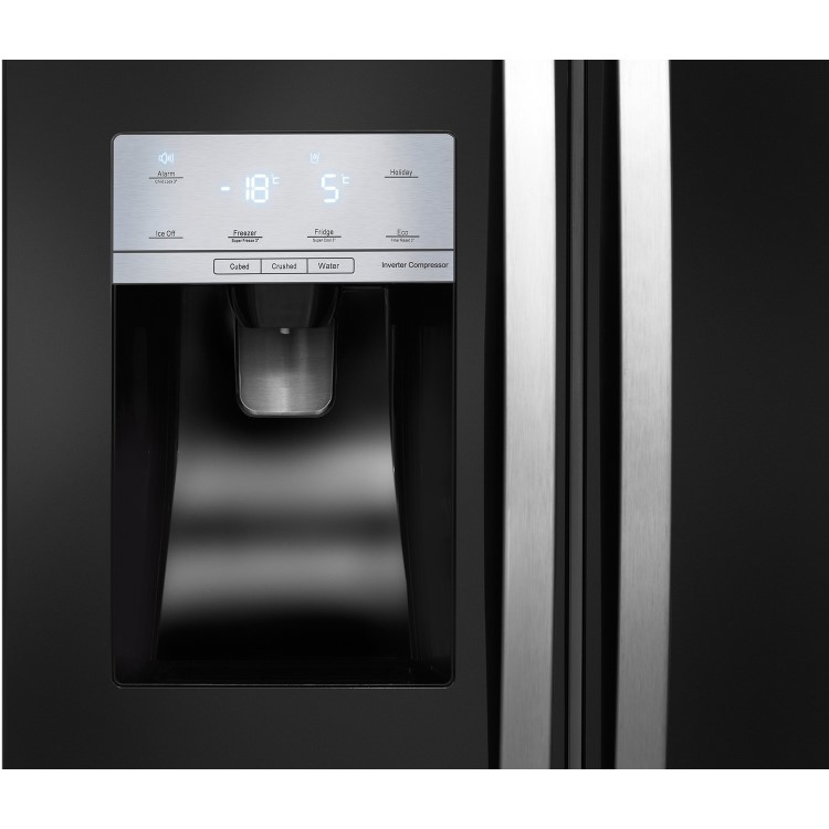 Hisense 535 Litre American Fridge Freezer - Black