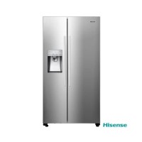 Refurbished Hisense RS694N4IIF Freestanding 562 Litre American Frost Free Fridge Freezer Stainless Steel