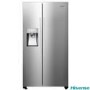 Refurbished Hisense RS694N4IIF Freestanding 562 Litre American Frost Free Fridge Freezer Stainless Steel
