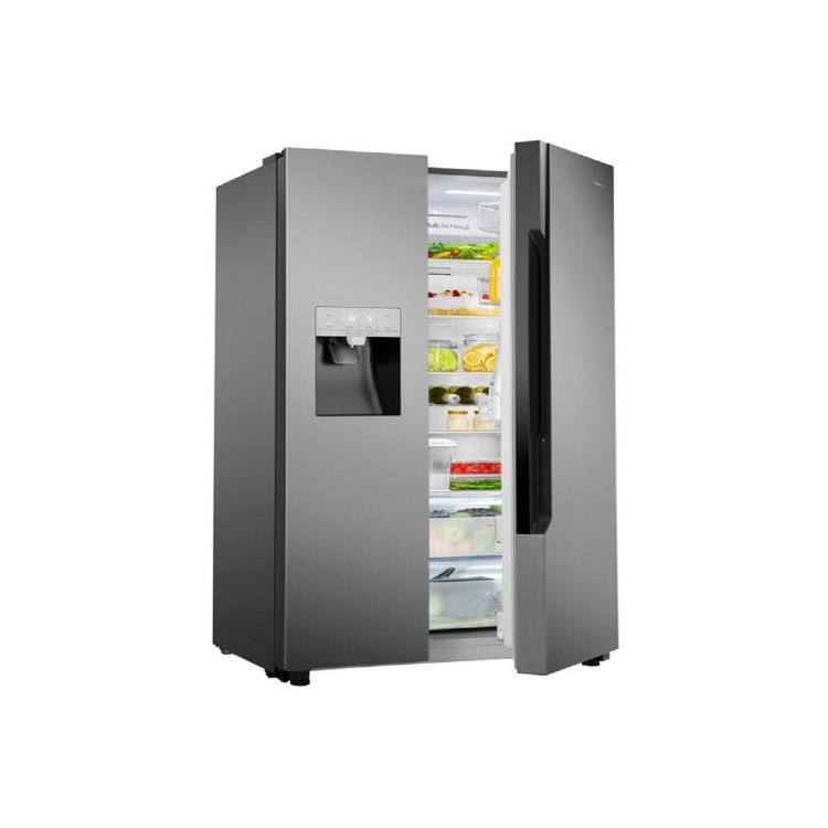 Refurbished Hisense RS694N4TD1 Freestanding 70/30 Frost Free 368 Litre American Fridge Freezer