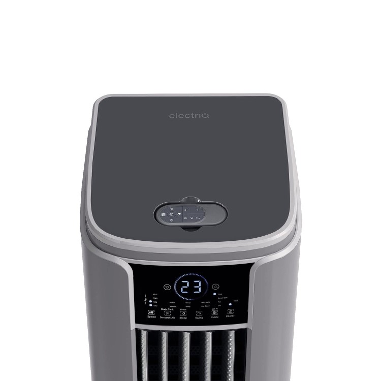 Refurbished electriQ SupremeCool 10000 BTU Quiet Smart Portable Air Conditioner with Heat Pump No Remote