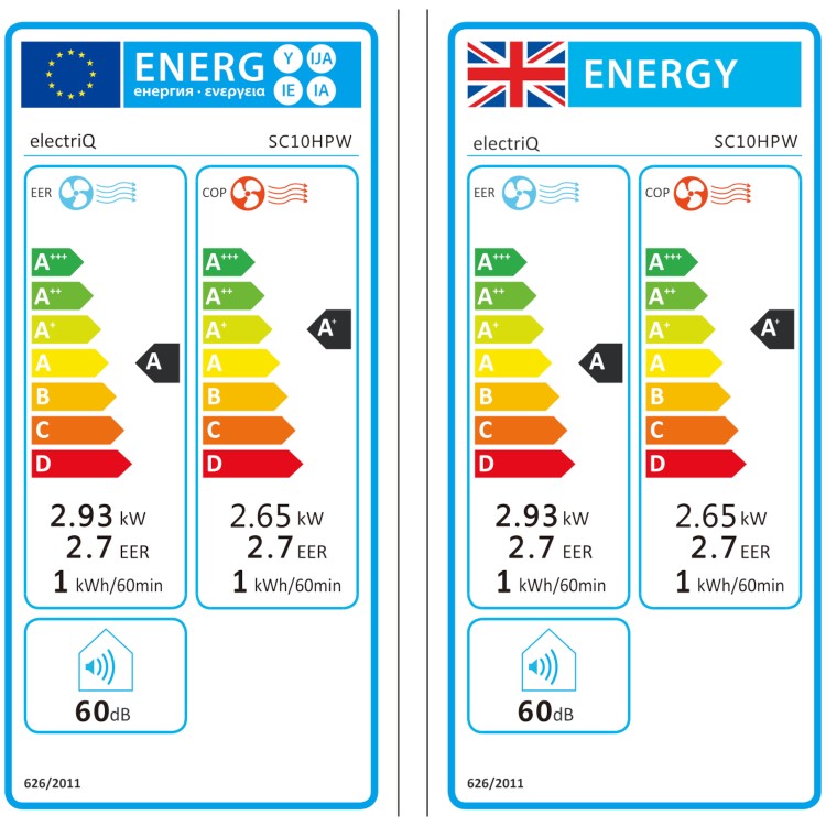 Refurbished electriQ SupremeCool 10000 BTU Quiet Smart Portable Air Conditioner with Heat Pump No Remote