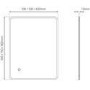 GRADE A2 - Rectangular LED Bathroom Mirror Ultra Slim 500 x 390mm - Sensio Libra