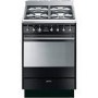GRADE A2 - Smeg Concert 60cm Dual Fuel Cooker - Black