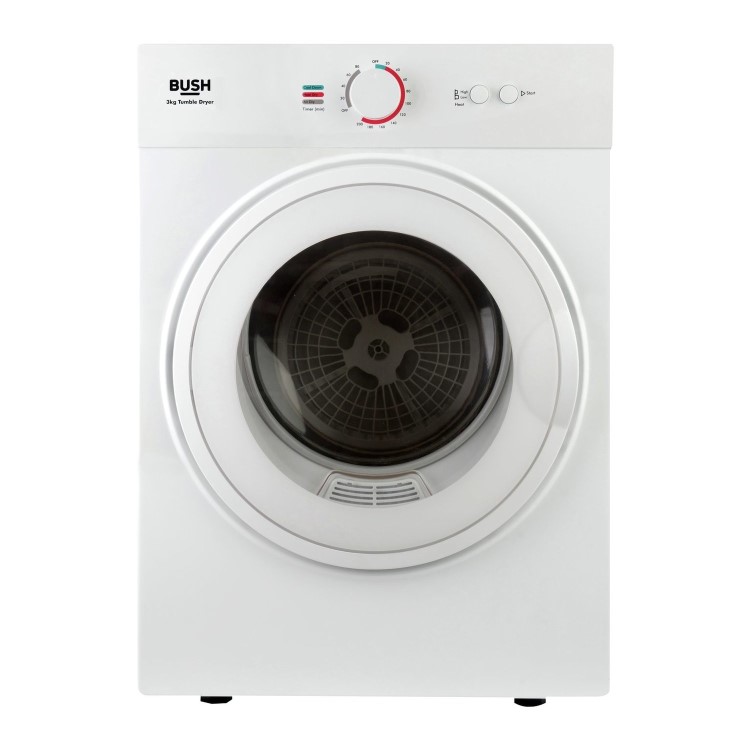 Refurbished Bush TD3CNBW 3KG Vented Tumble Dryer - White