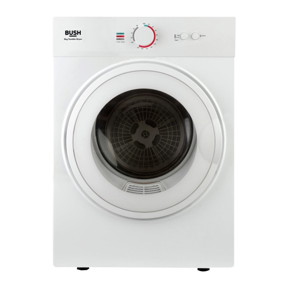 Refurbished Bush TD3CNBW 3KG Vented Tumble Dryer - White A2/TD3CNBW | Appliances Direct bush td3cnbw 3kg vented tumble dryer white