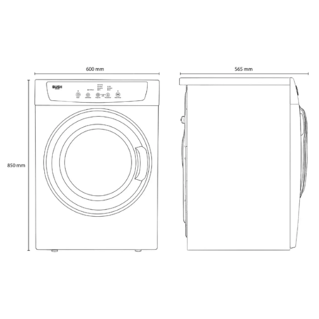 Refurbished Bush TDNBX8HP Freestanding Heat Pump 8KG Tumble Dryer White