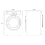Refurbished Bush TDNBX8HP Freestanding Heat Pump 8KG Tumble Dryer White