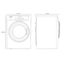 Refurbished Bush TDV7NBW Freestanding Vented 7KG Tumble Dryer White