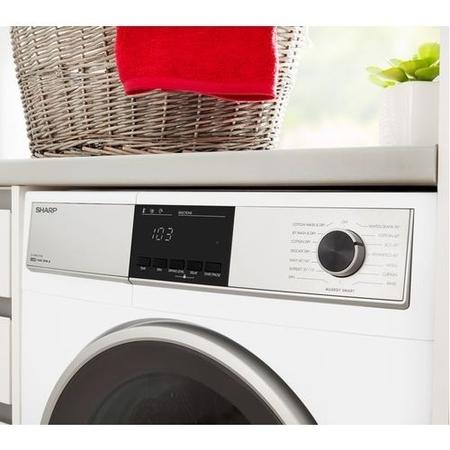 Refurbished Sharp ES-HDB8147W0 Freestanding 8/6KG 1400 Spin Washer Dryer White