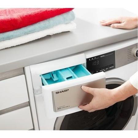 Refurbished Sharp ES-HDB8147W0 Freestanding 8/6KG 1400 Spin Washer Dryer White