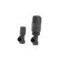 Refurbished - Elego Anthracite Gray Modern TRV Angled Thermostatic Radiator Valves With Lockshield