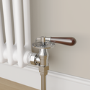 Refurbished - Maesta Chrome Traditional Manual Angled Radiator Valves With Lockshield