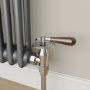 Refurbished - Maesta Chrome Traditional Manual Angled Radiator Valves With Lockshield