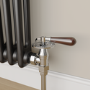 Refurbished - Maesta Chrome Traditional Manual Angled Radiator Valves With Lockshield