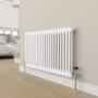 Refurbished - Maesta Chrome Traditional TRV Angled Thermostatic Radiator Valves With Lockshield