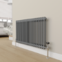 Refurbished - Maesta Chrome Traditional TRV Angled Thermostatic Radiator Valves With Lockshield