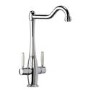Refurbished CDA TT50CH Dual Level Traditional Monobloc Tap White Handles