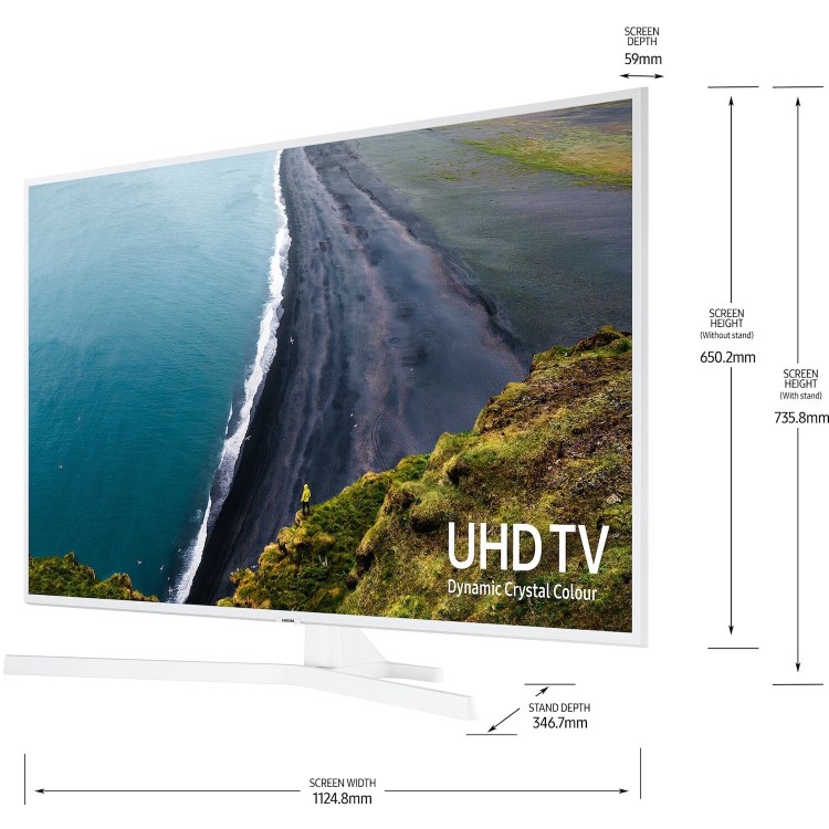 Samsung UE50RU7410 50" 4K Ultra HD Smart HDR LED TV with Dynamic Crystal Colour - White