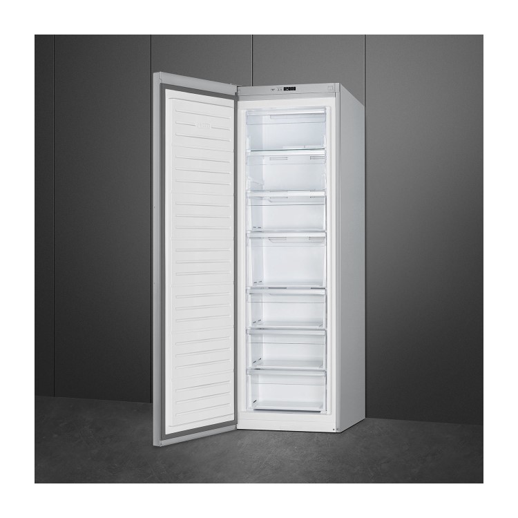 Refurbished Smeg UKFF18EN2HX Freestanding 280 Litre Upright Freezer