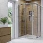 ALMOST PERFECT - 1000x800 RH Offset Quad Stone Resin Shower Tray- Pearl