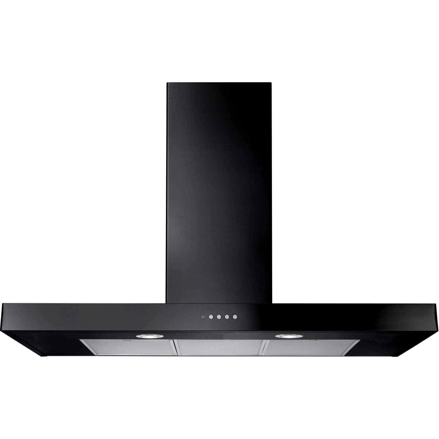 Rangemaster UNBHDS100BL 100cm Slimline Chimney Hood - Black