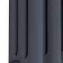GRADE A2 - Reggio Anthracite Vertical Triple Column Traditional Radiator 1500x470mm 4688 BTU - Cast Iron Style