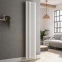 GRADE A2 - Reggio White Vertical Triple Column Traditional Radiator 1800x380mm 4436 BTU - Cast Iron Style