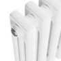 GRADE A2 - Reggio White Vertical Triple Column Traditional Radiator 1800x380mm 4436 BTU - Cast Iron Style