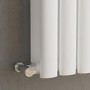 GRADE A2 - Sorrento White Vertical Oval Designer Radiator 1600x590mm Double Panel 5585 BTU