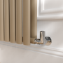 GRADE A2 - Sorrento Beige grey Vertical Oval Designer Radiator 1800x590mm Double Panel 6229 BTU